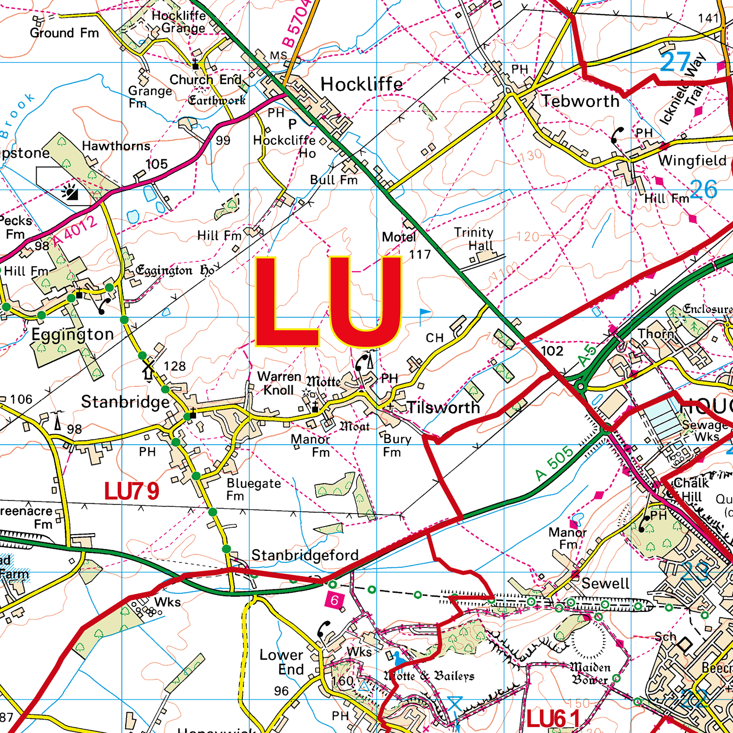 Luton - LU - Postcode Sector Map (G49)
