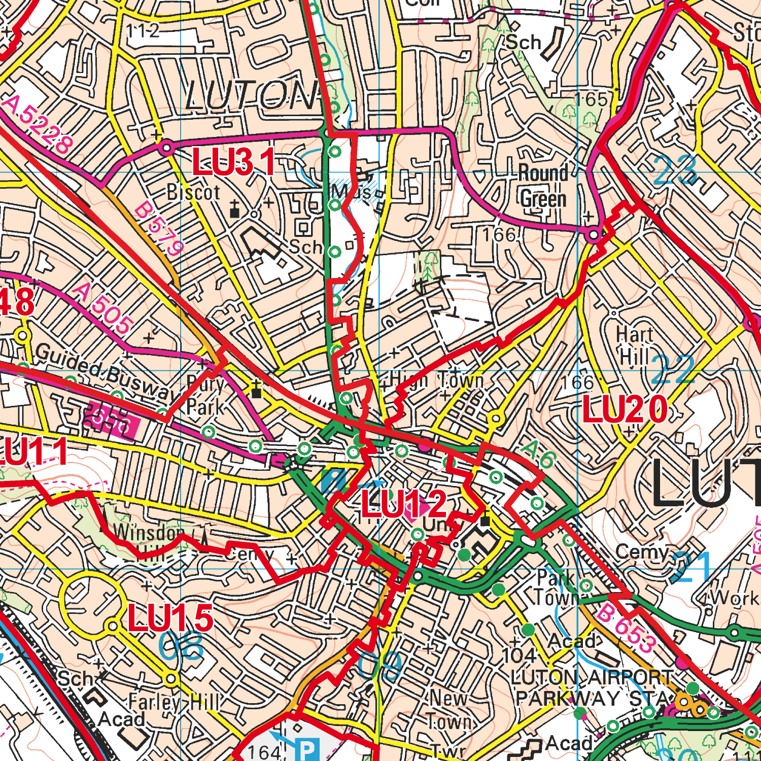 Luton - LU - Postcode Sector Map (G49)