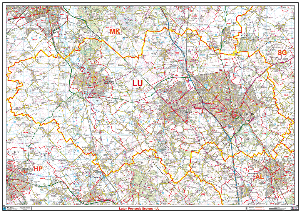 Luton - LU - Postcode Sector Map (G49)