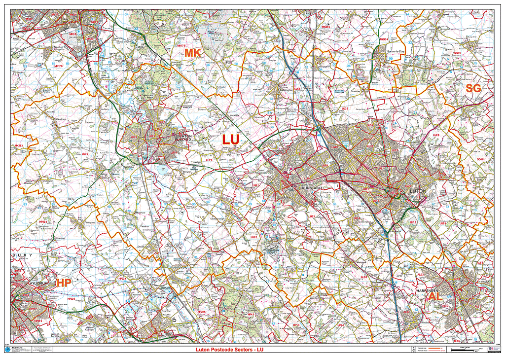 Luton - LU - Postcode Sector Map (G49)