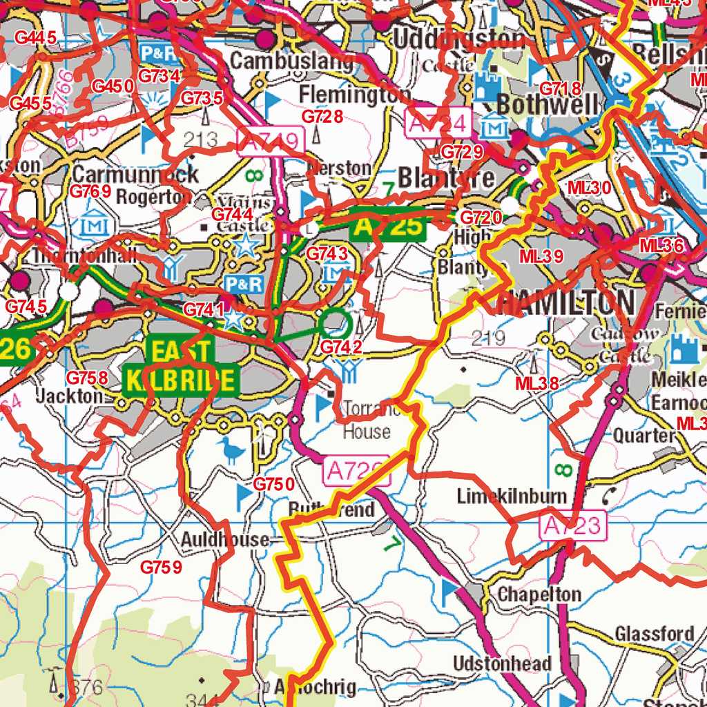 Glasgow - G - Postcode Sector Map (G4)