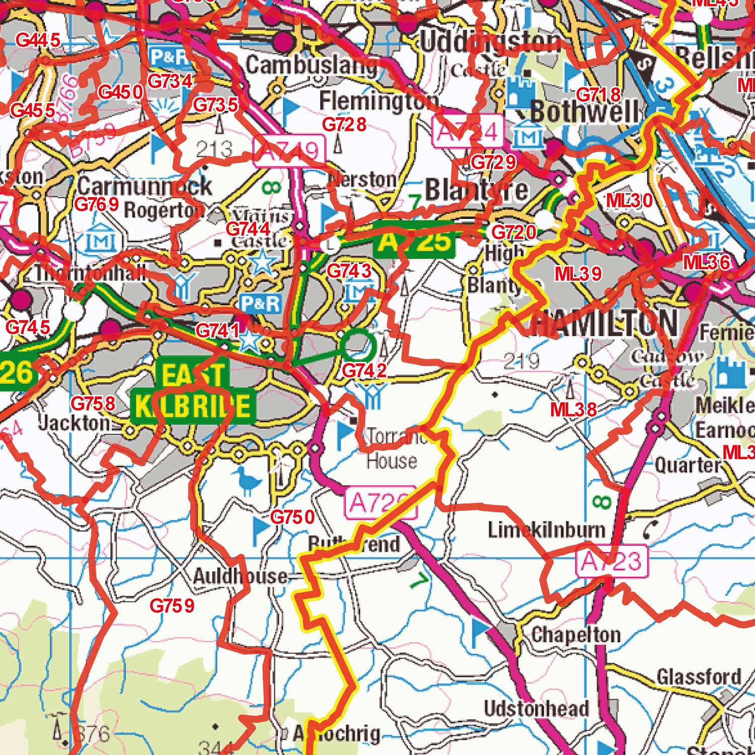 Glasgow - G - Postcode Sector Map (G4)