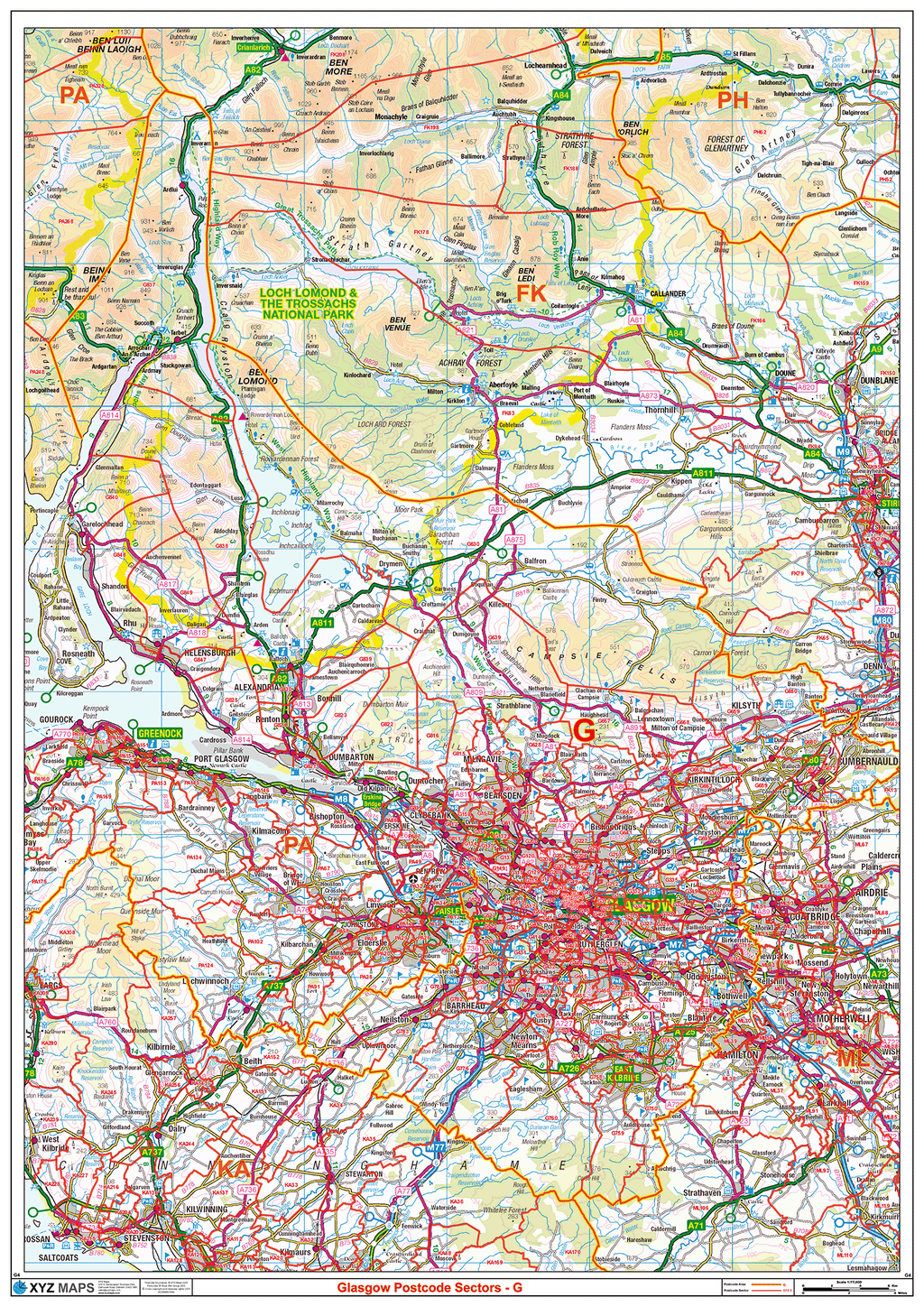 Glasgow - G - Postcode Sector Map (G4)