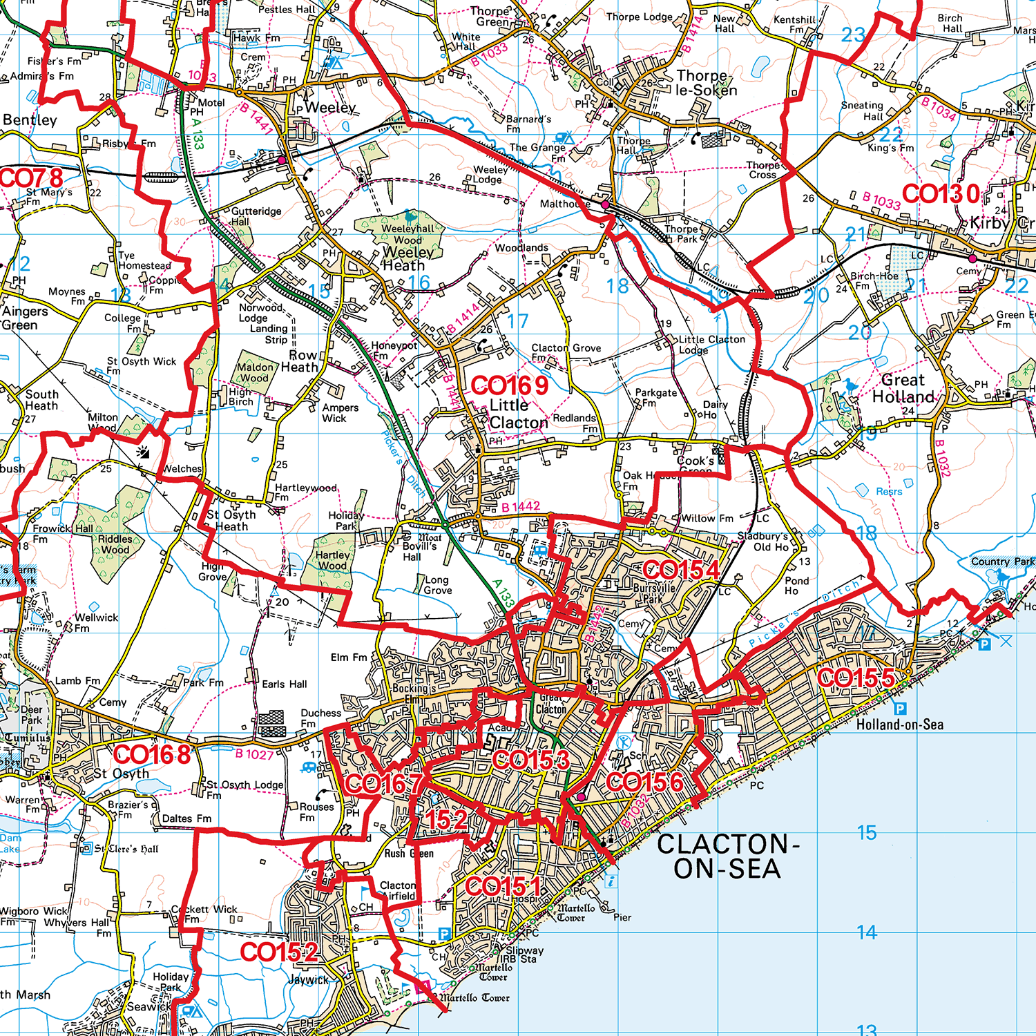 Colchester - CO - Postcode Sector Map (G50)