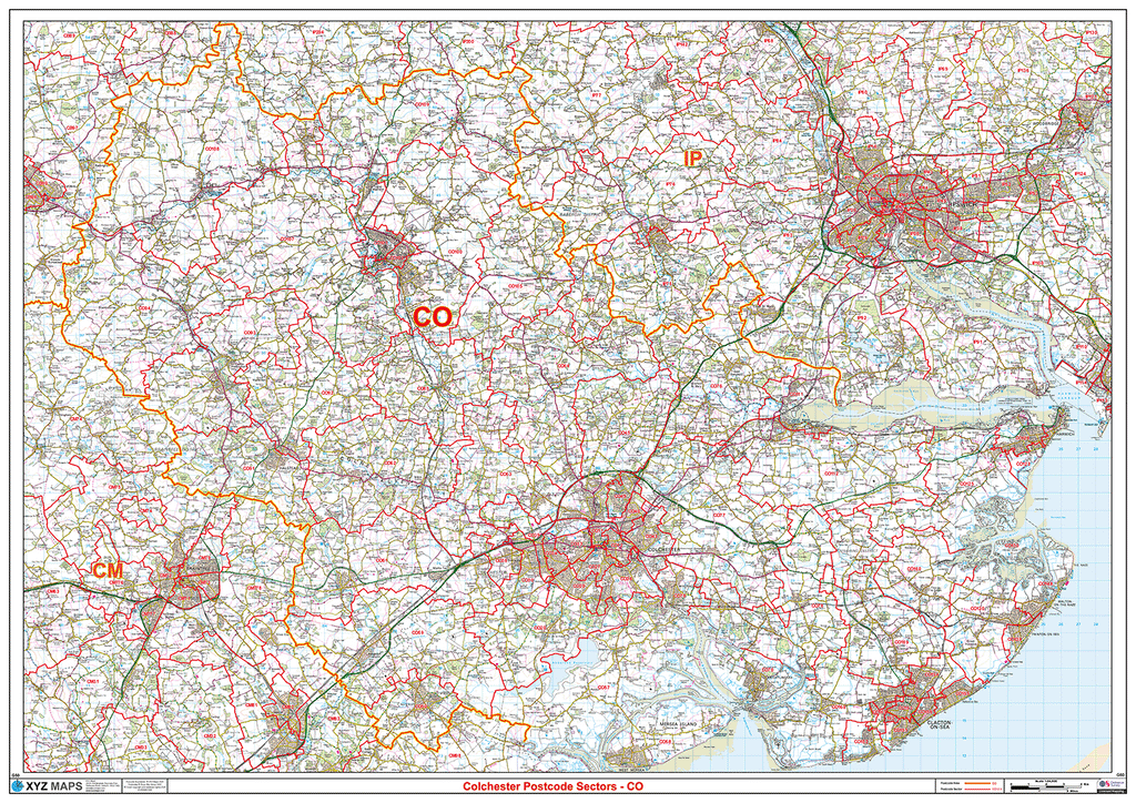 Colchester - CO - Postcode Sector Map (G50)