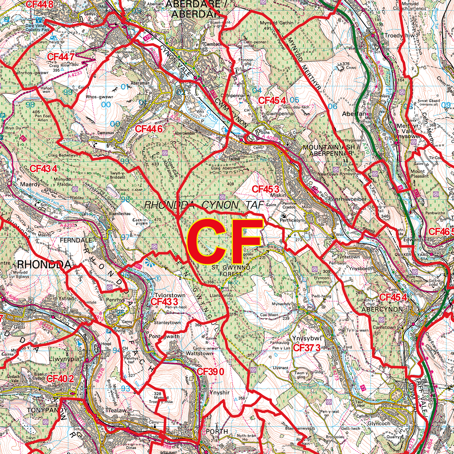 Cardiff - CF - Postcode Sector Map (G51)