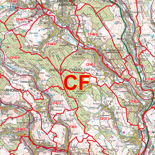 Cardiff - CF - Postcode Sector Map (G51)