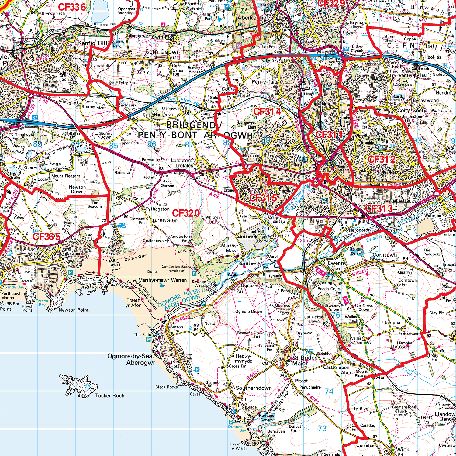 Cardiff - CF - Postcode Sector Map (G51)