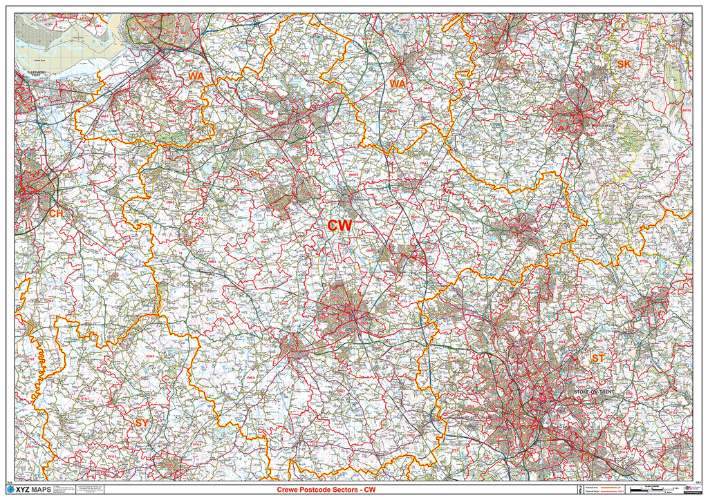 Crewe - CW - Postcode Sector Map (G53)