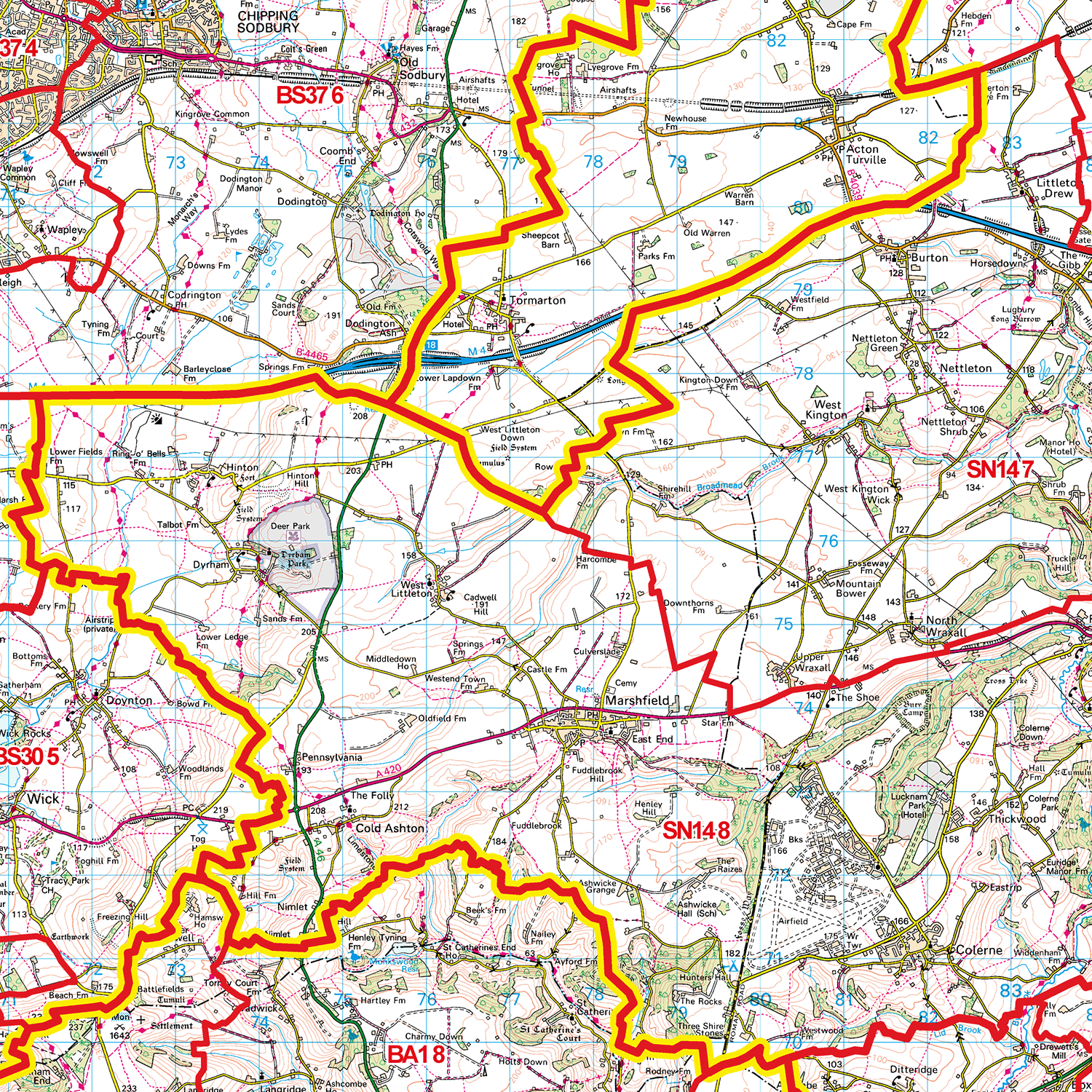 Swindon - SN - Postcode Sector Map (G54)
