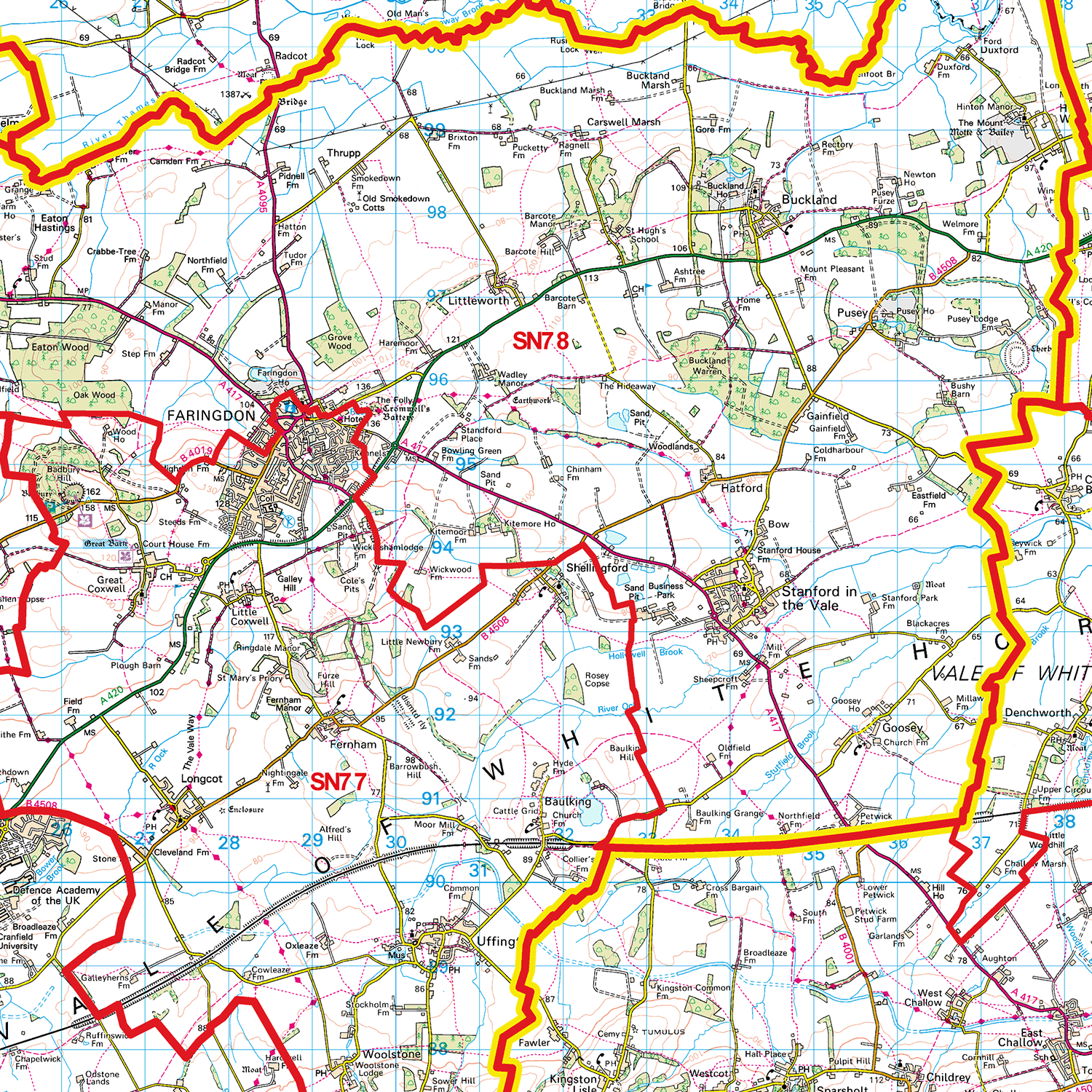 Swindon - SN - Postcode Sector Map (G54)