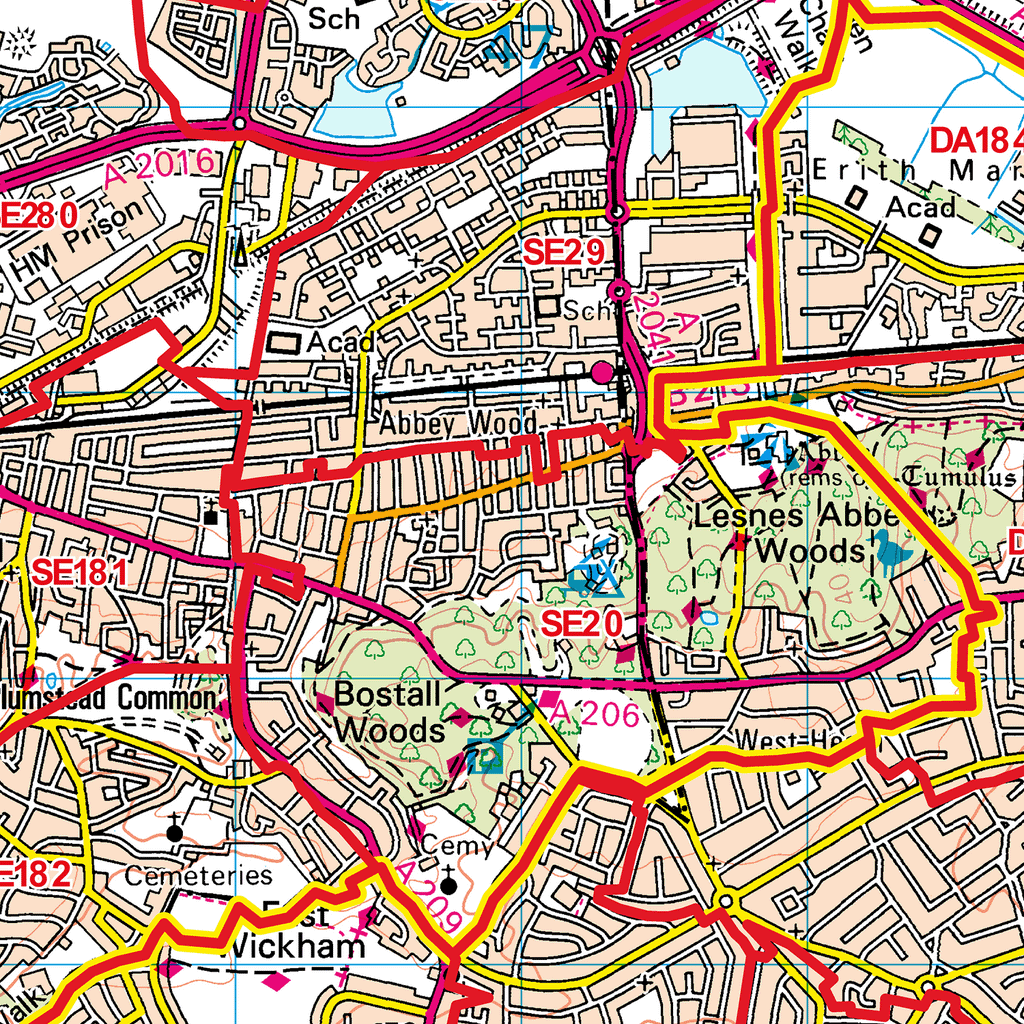 South East London - SE - Postcode Sector Map (G57)