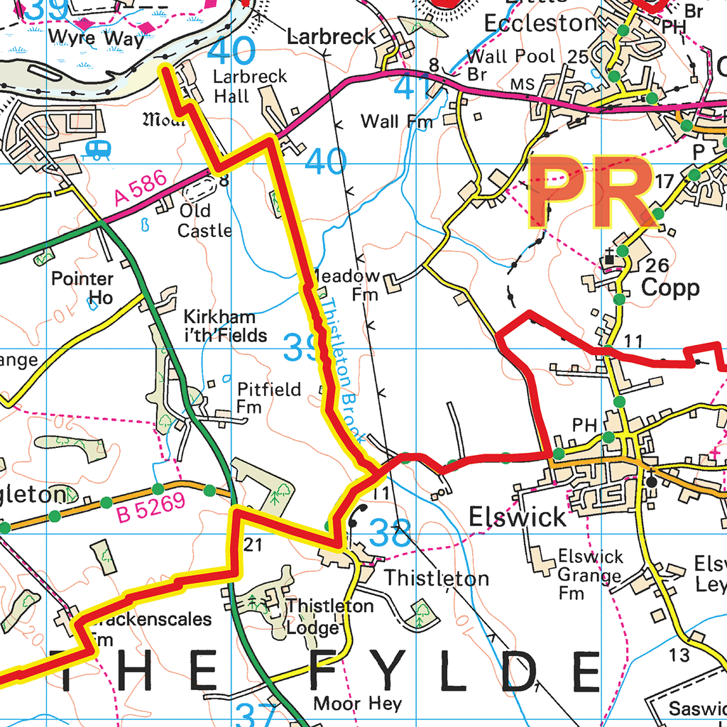 Blackpool - FY- Postcode Sector Map (G58)