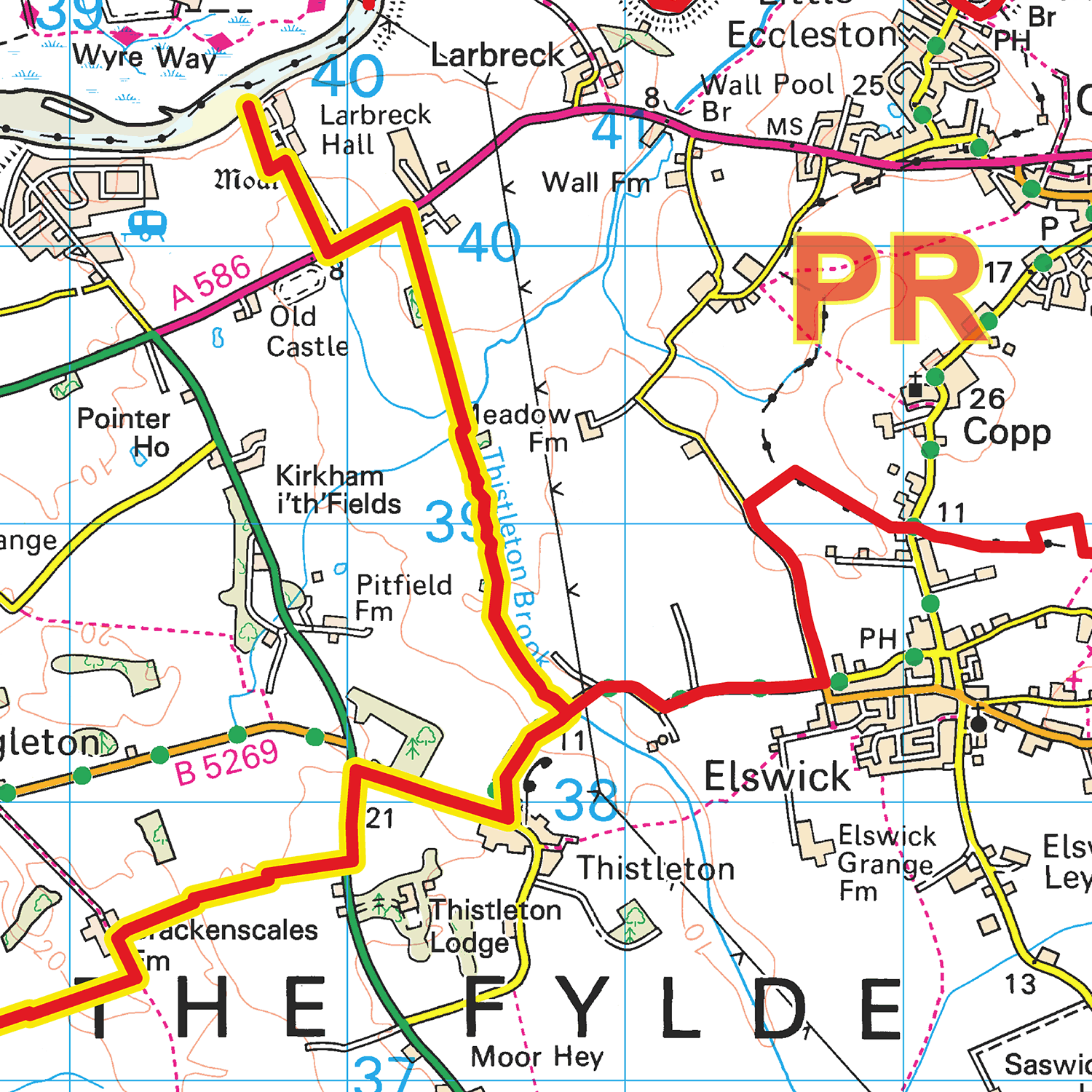 Blackpool - FY- Postcode Sector Map (G58)