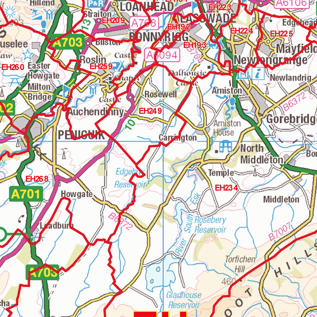 Eh Postcode Location Edinburgh - EH - Postcode Sector Map (G5) – XYZ Maps