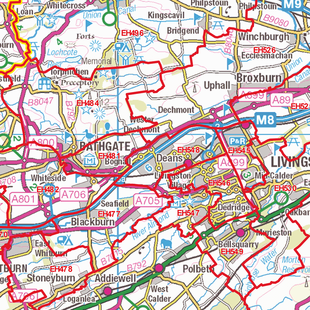 Dunbar Postcode Eh Edinburgh - EH - Postcode Sector Map (G5) – XYZ Maps