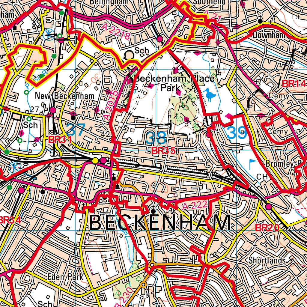 Croydon - CR - Postcode Sector Map (G60)