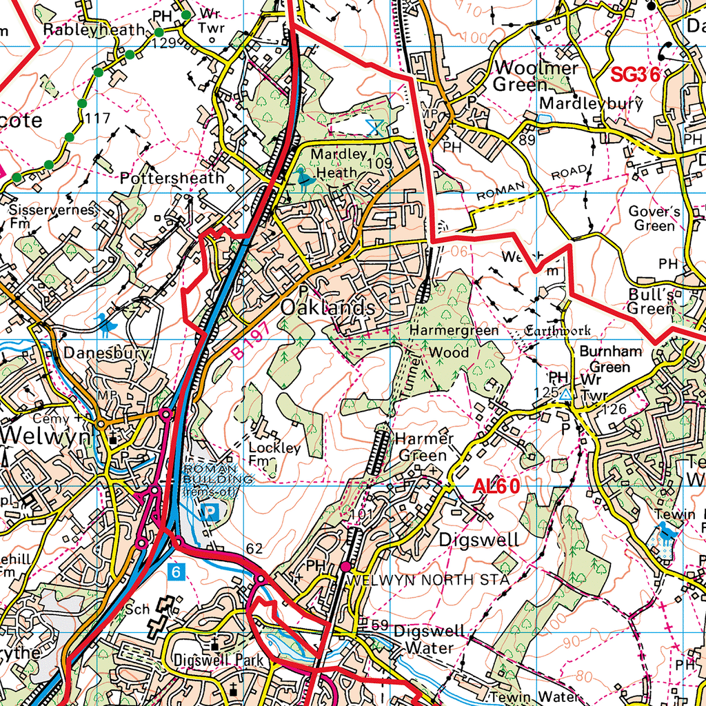 St Albans - AL - Postcode Sector Map (G61)