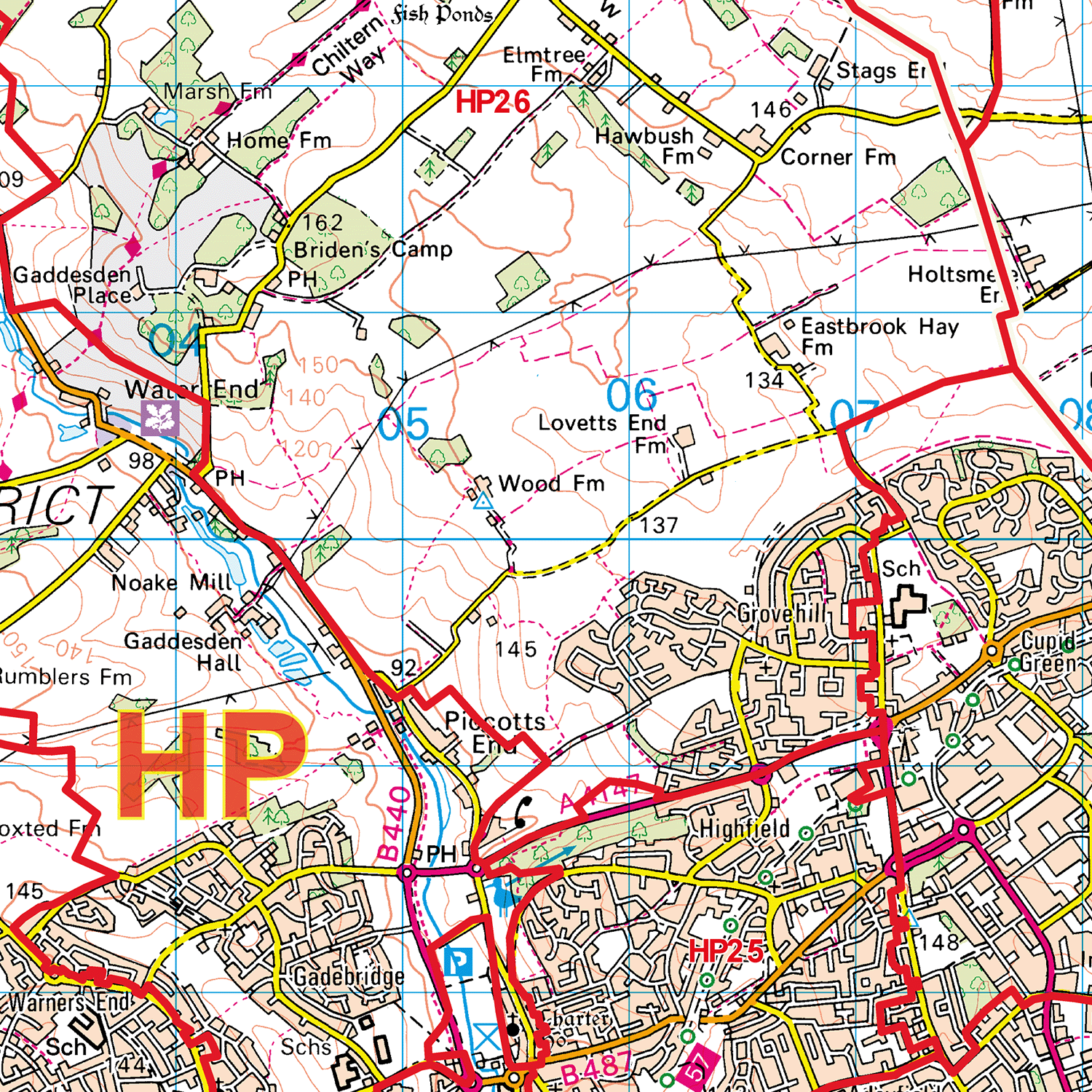 St Albans - AL - Postcode Sector Map (G61)