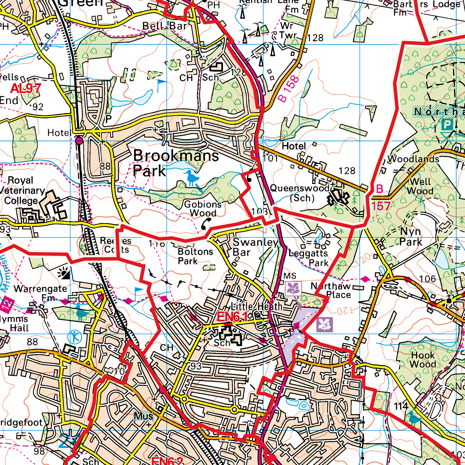 St Albans - AL - Postcode Sector Map (G61)