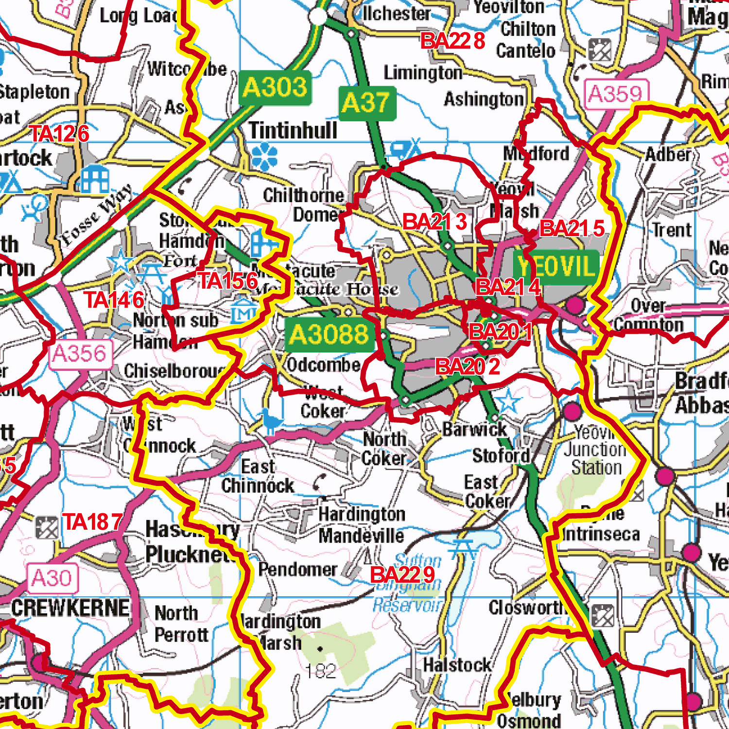 Bath - BA - Postcode Sector Map (G62)
