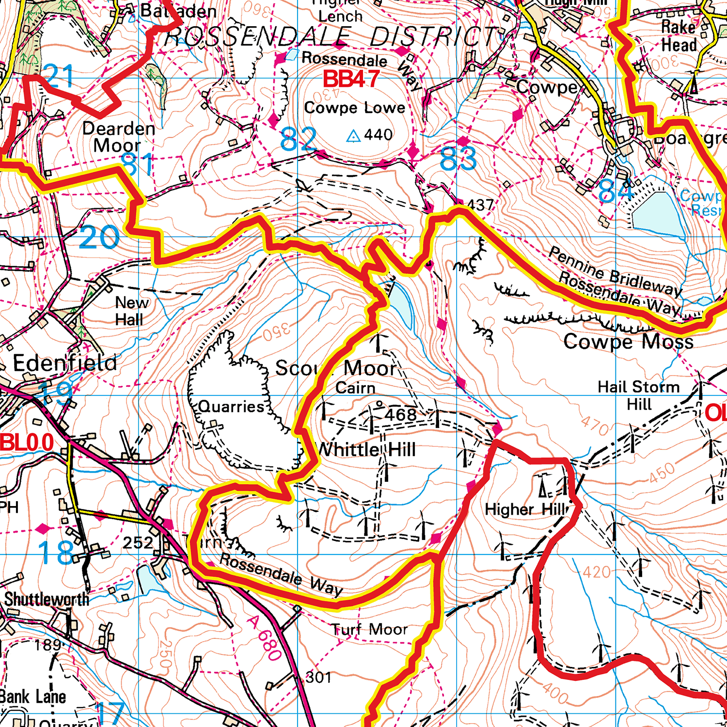 Bolton - BL - Postcode Sector Map (G64)