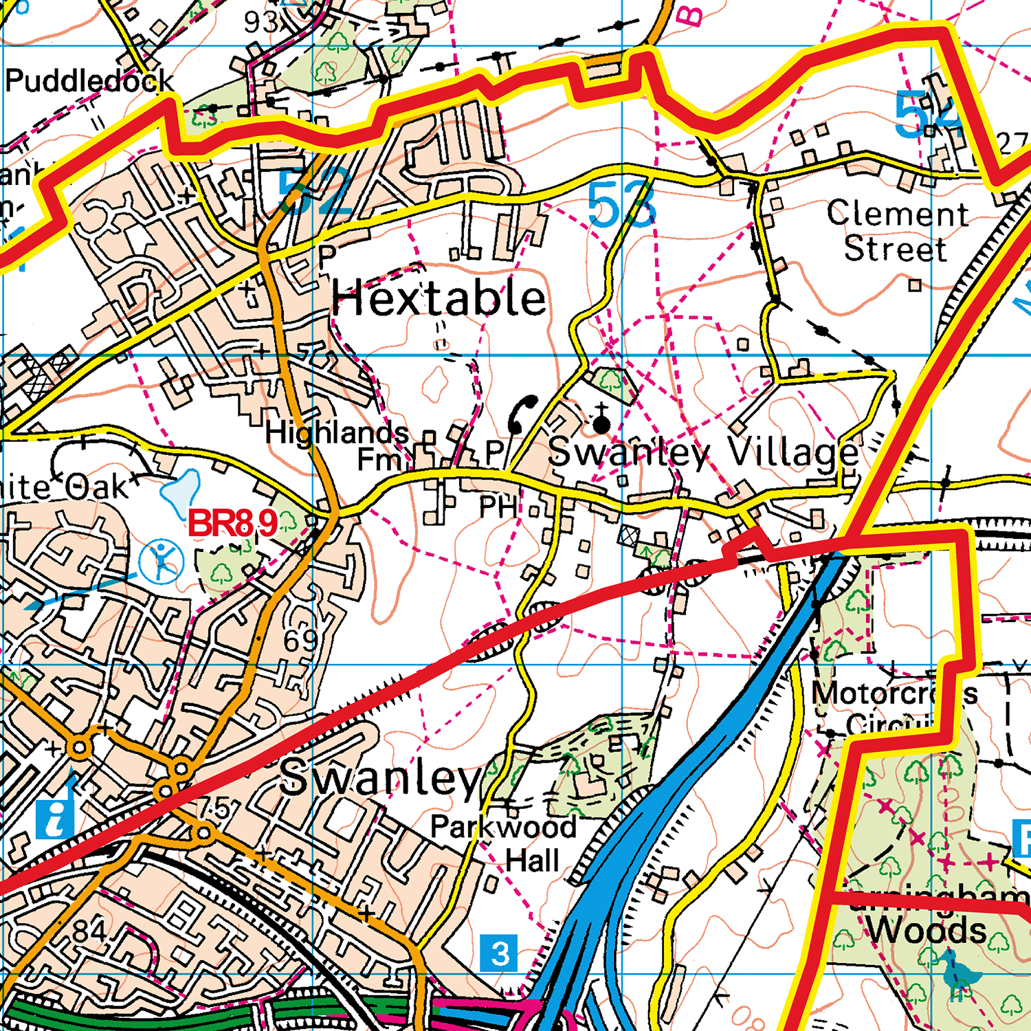 Bromley - BR - Postcode Sector Map (G65)