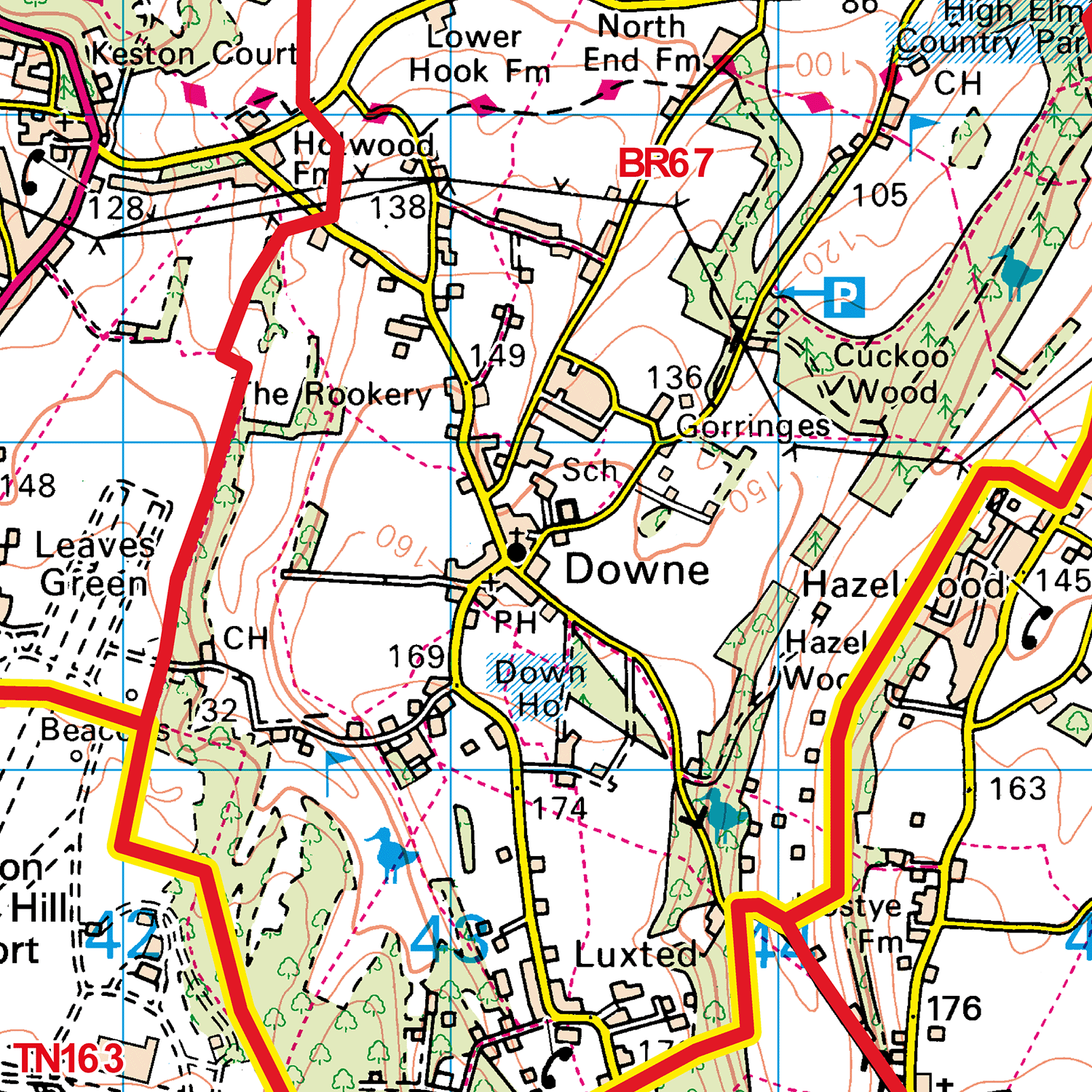 Bromley - BR - Postcode Sector Map (G65)
