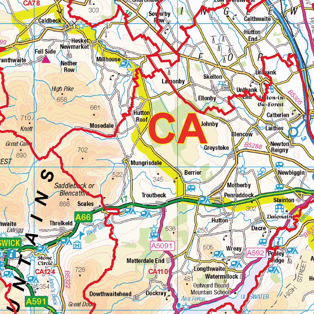 Carlisle - CA - Postcode Sector Map (G67)