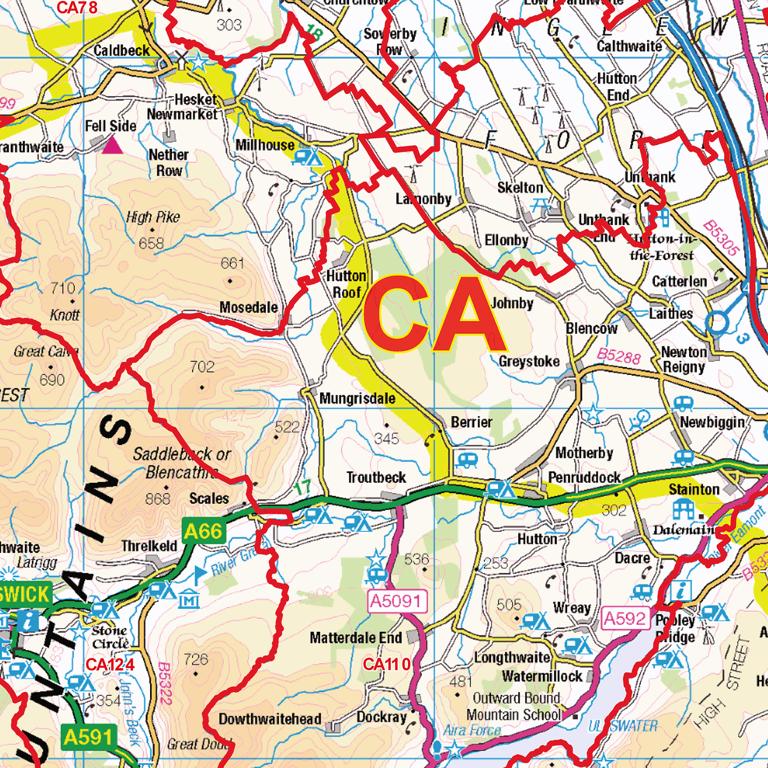 Carlisle - CA - Postcode Sector Map (G67)