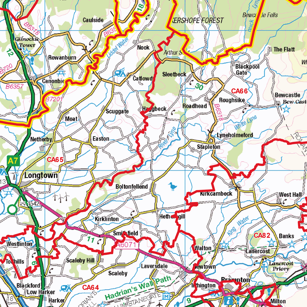 Carlisle - CA - Postcode Sector Map (G67)