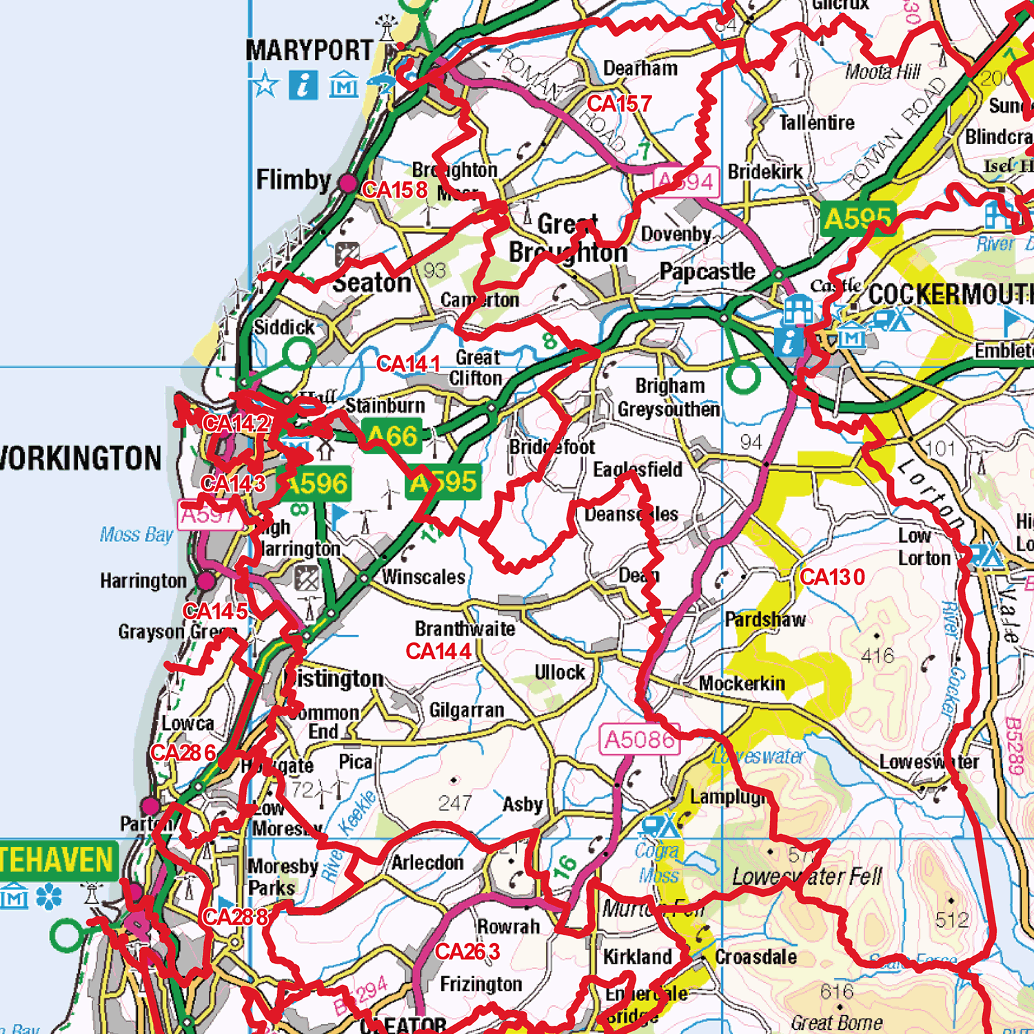 Carlisle - CA - Postcode Sector Map (G67)