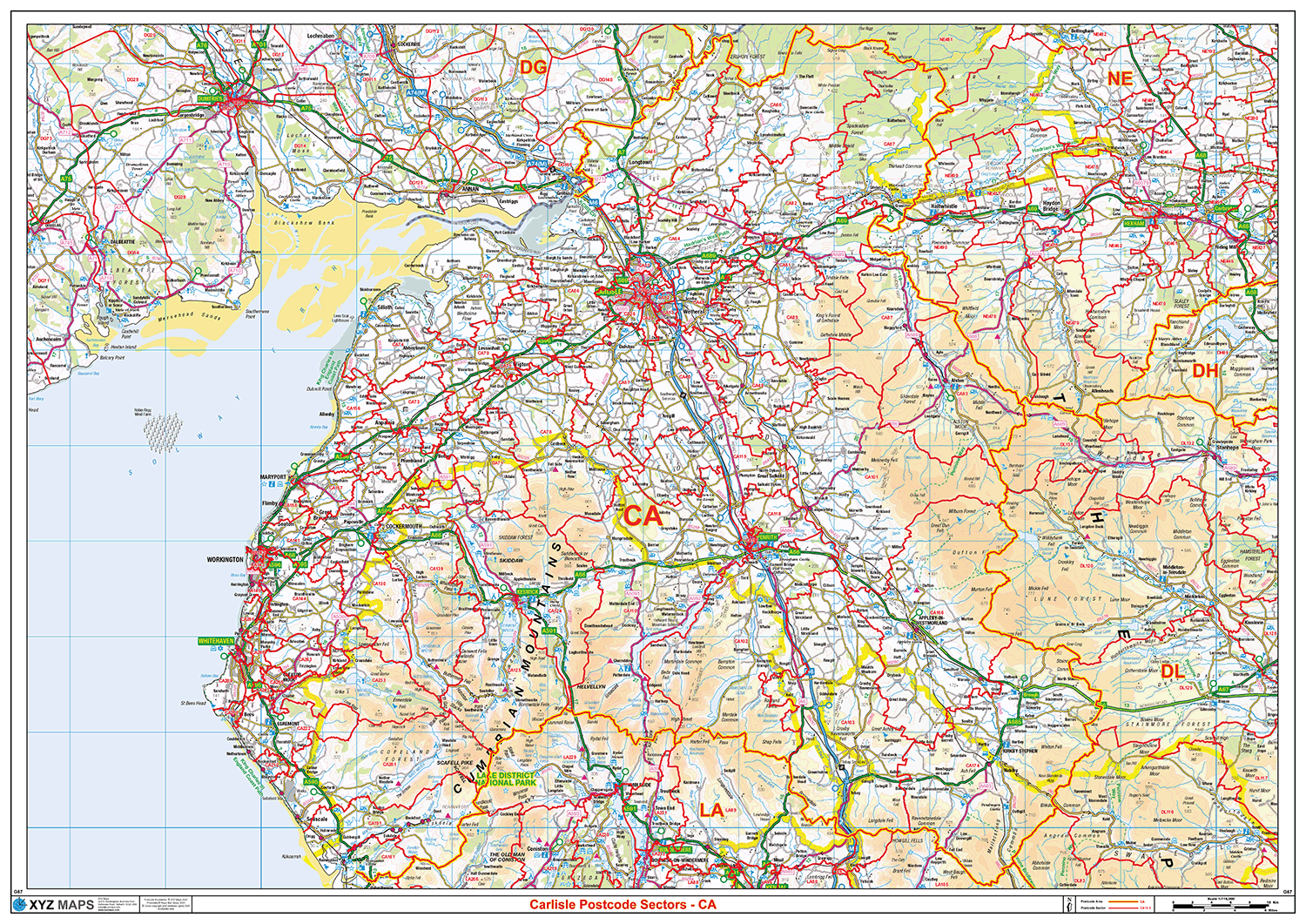 Carlisle - CA - Postcode Sector Map (G67)