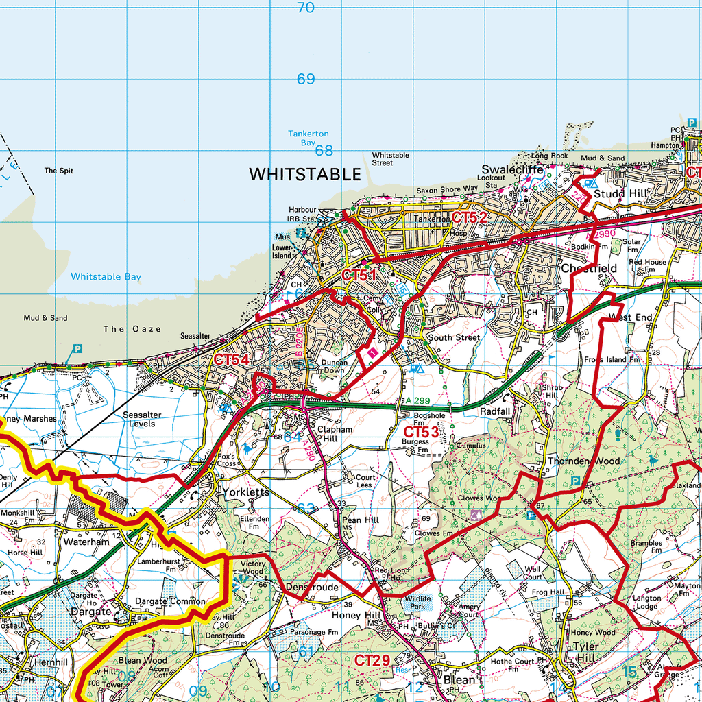 Canterbury - CT - Postcode Sector Map (G69)