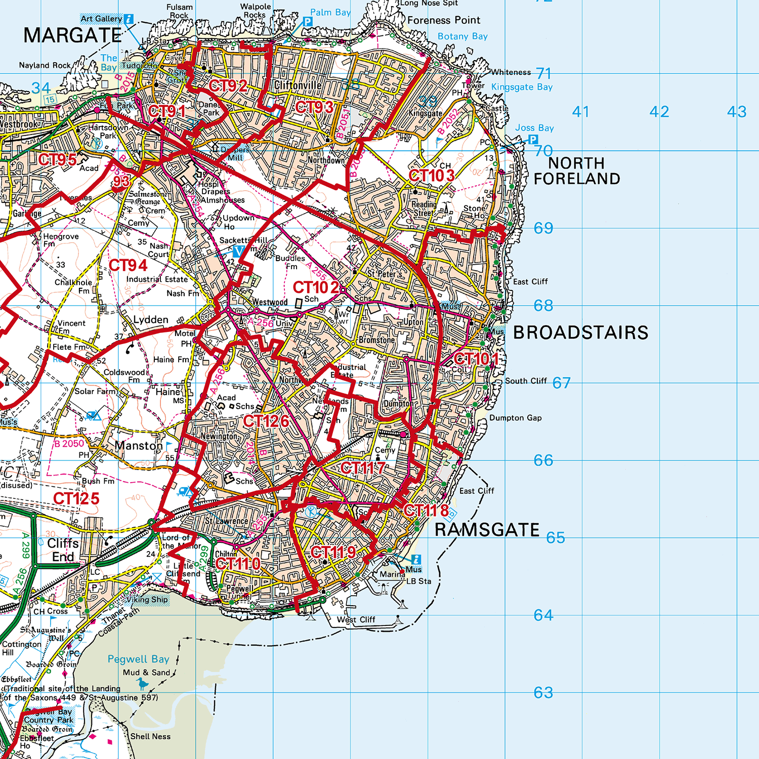 Canterbury - CT - Postcode Sector Map (G69)