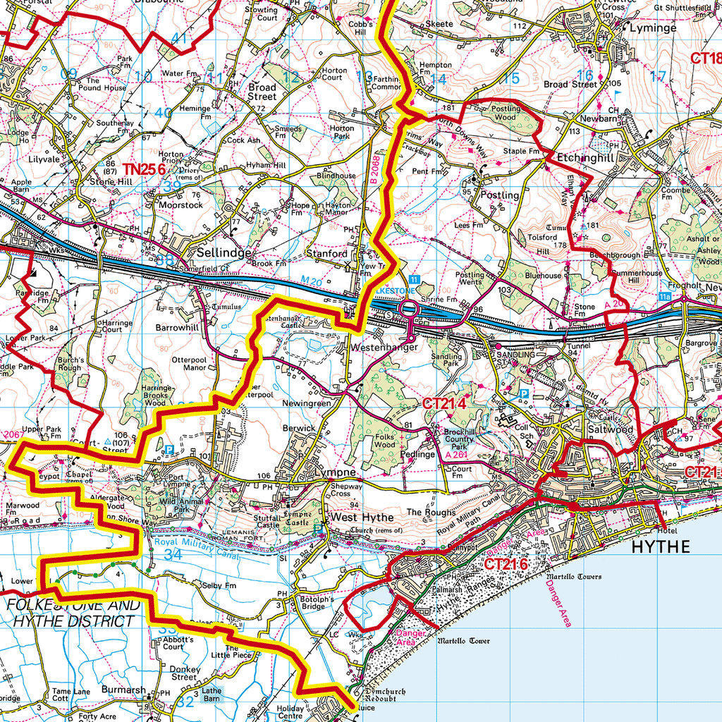 Canterbury - CT - Postcode Sector Map (G69)