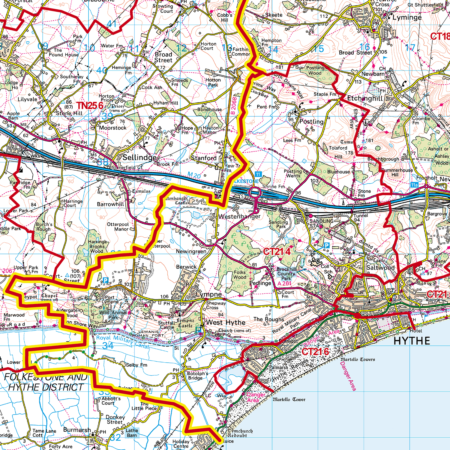 Canterbury - CT - Postcode Sector Map (G69)