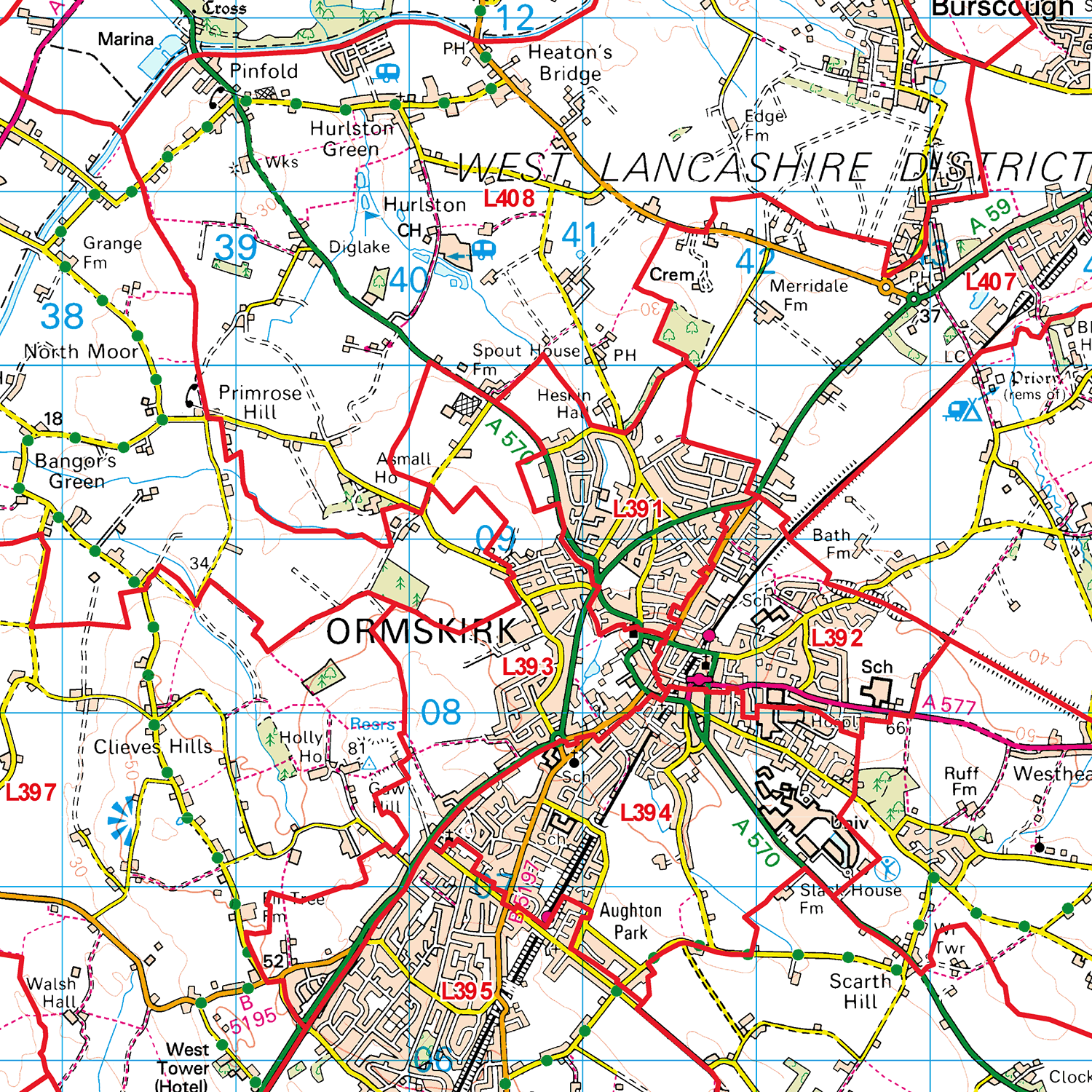 Liverpool - L -  Postcode Sector Map (G6)