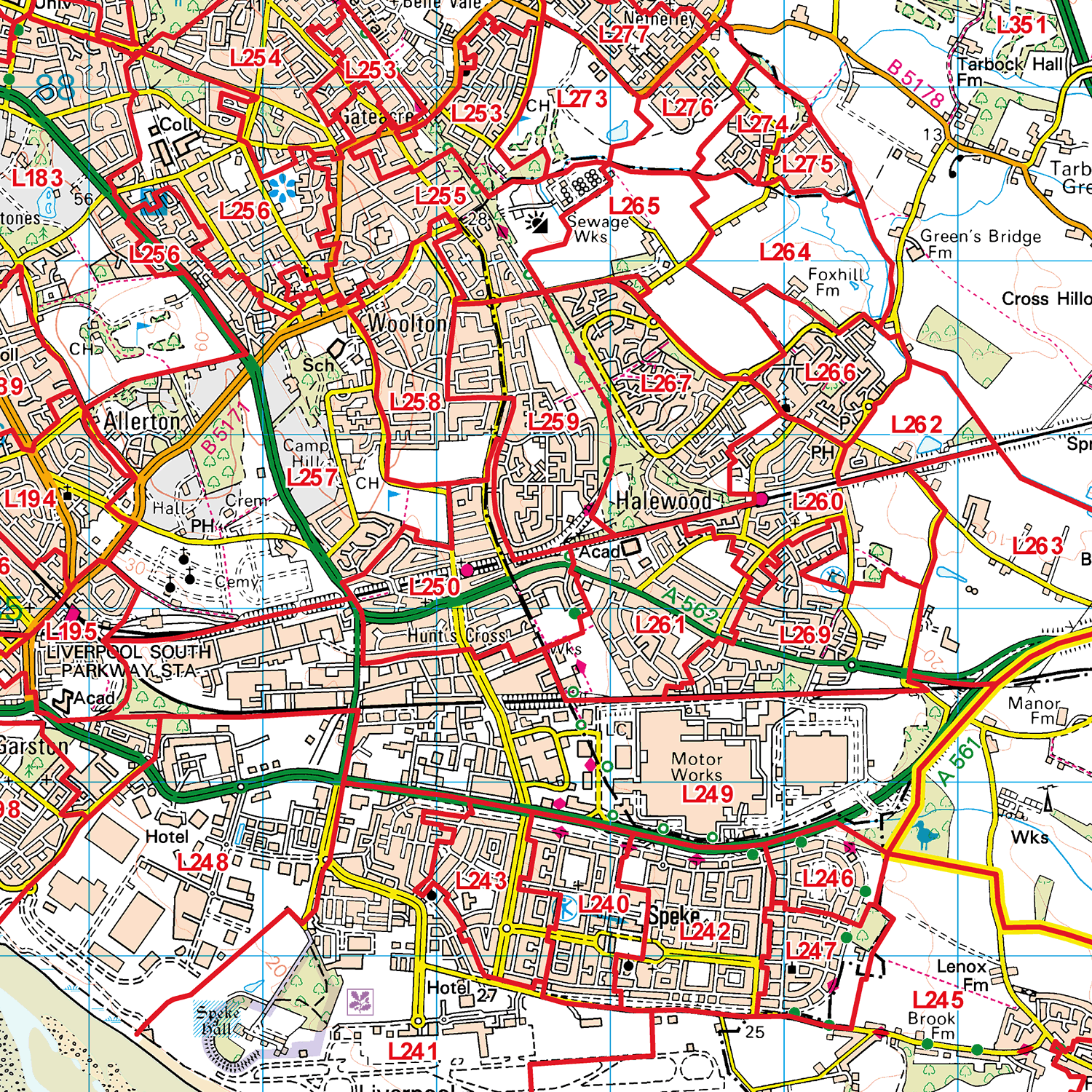 Liverpool Address Postcode Liverpool - L - Postcode Sector Map (G6) – XYZ Maps