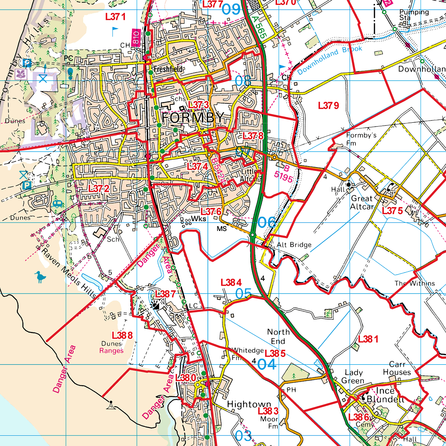 Liverpool - L -  Postcode Sector Map (G6)