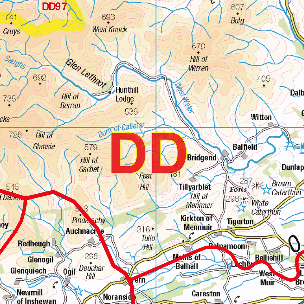 Dundee - DD - Postcode Sector Map (G70)
