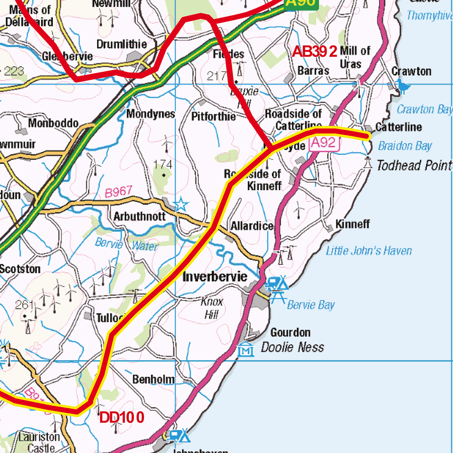 Dundee - DD - Postcode Sector Map (G70)