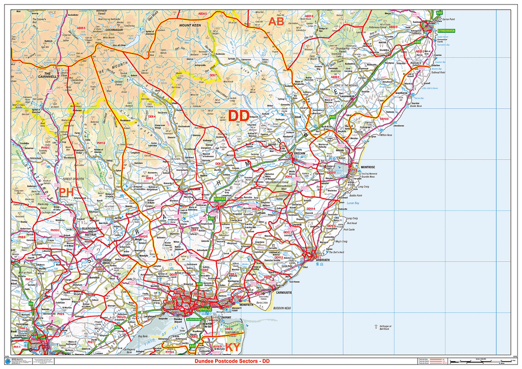 Dundee - DD - Postcode Sector Map (G70)