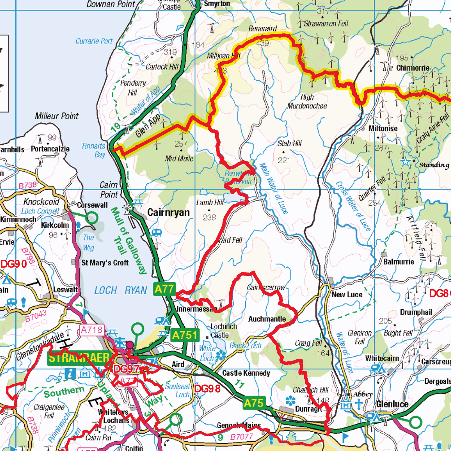 Dumfries & Galloway - DG - Postcode Sector Map (G71)