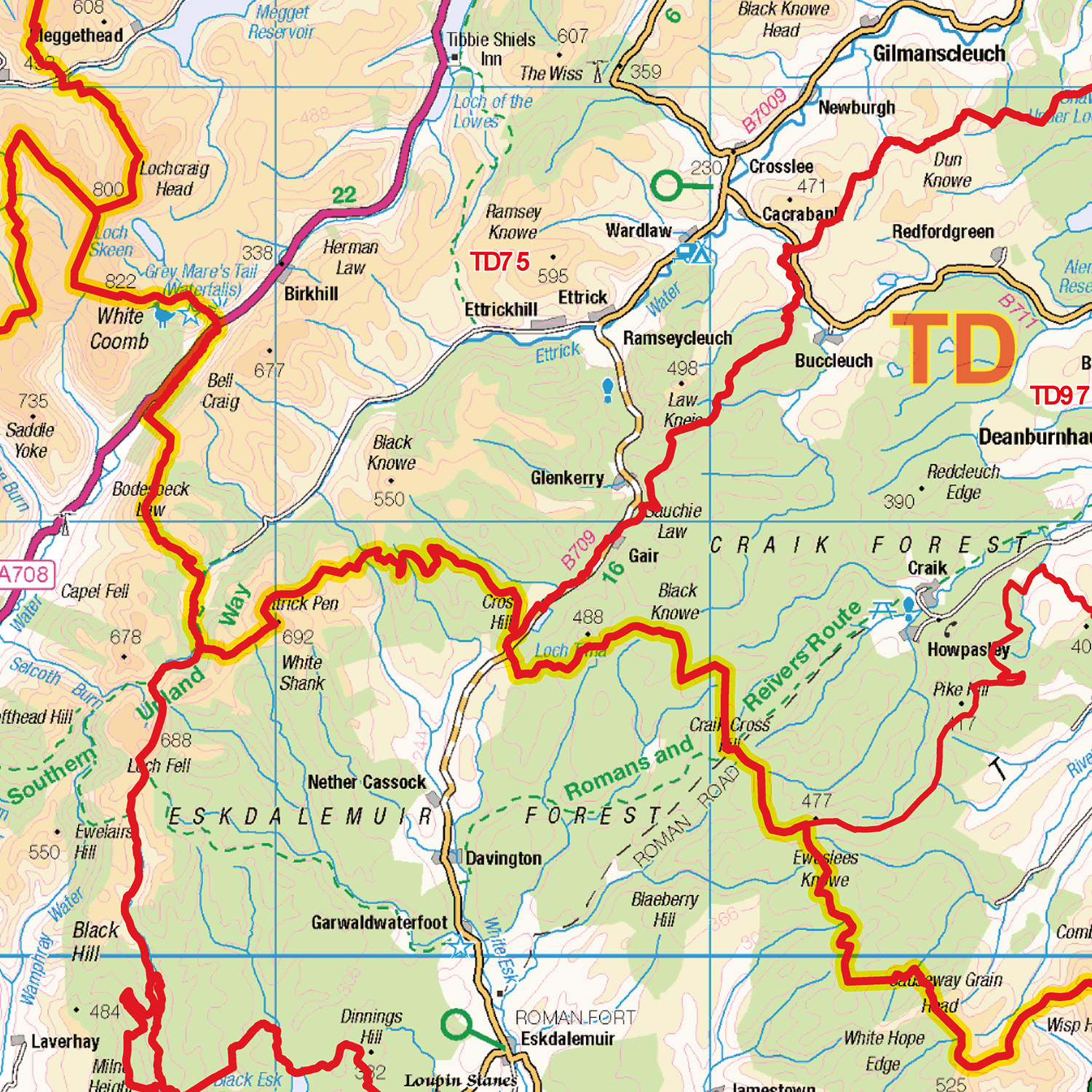 Dumfries & Galloway - DG - Postcode Sector Map (G71)