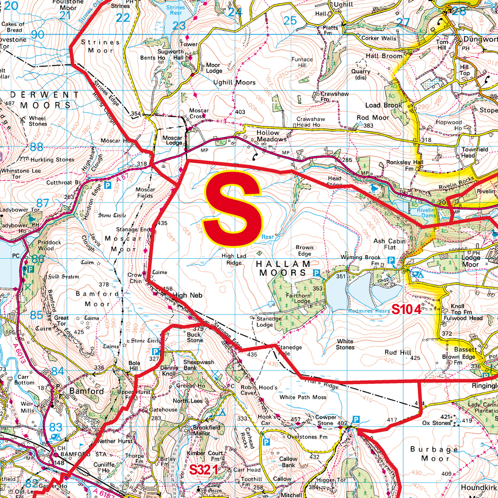 Sheffield - S - Postcode Sector Map (G7)