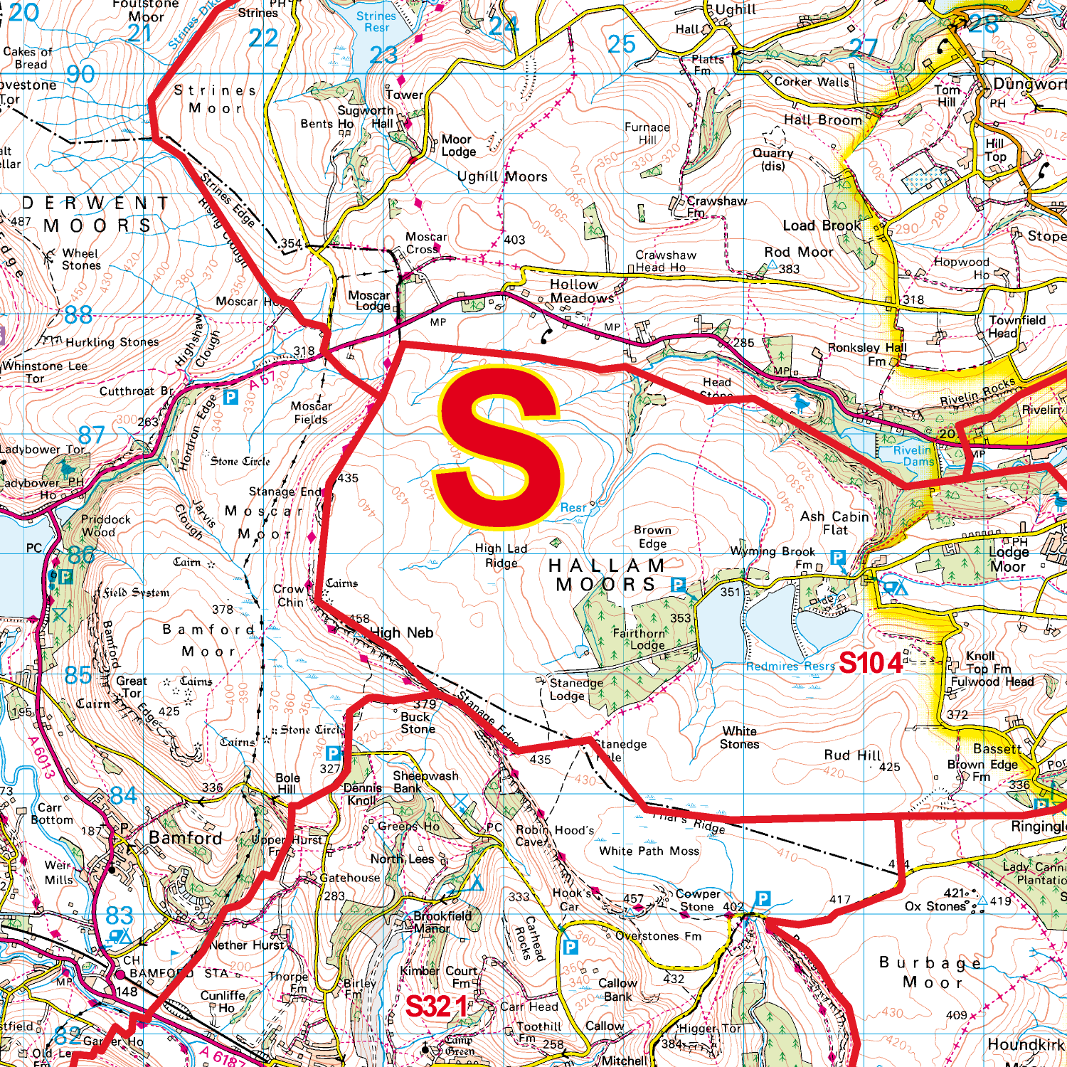 Sheffield - S - Postcode Sector Map (G7)