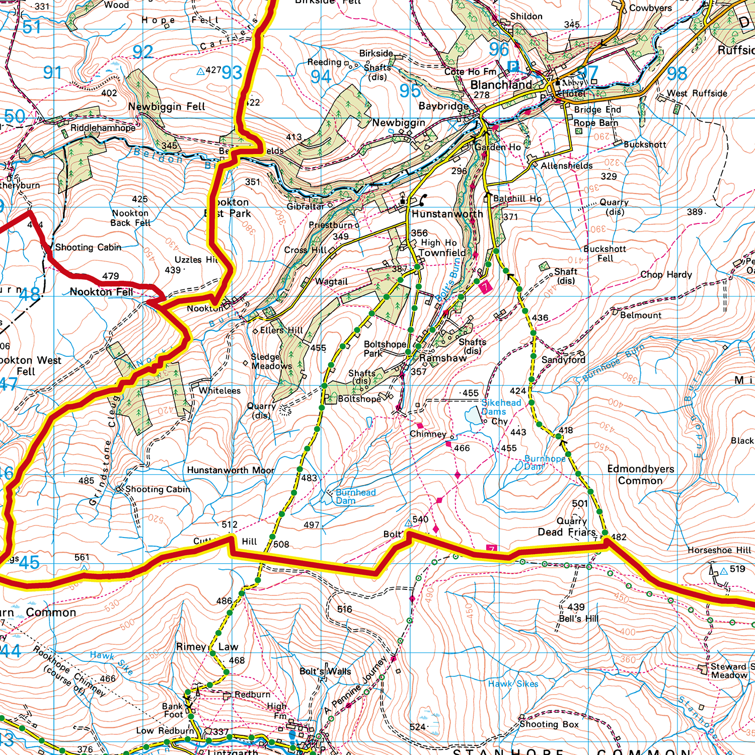 Durham - DH - Postcode Sector Map (G72)