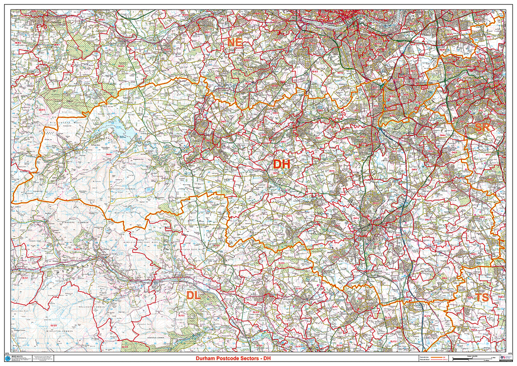 Durham - DH - Postcode Sector Map (G72)