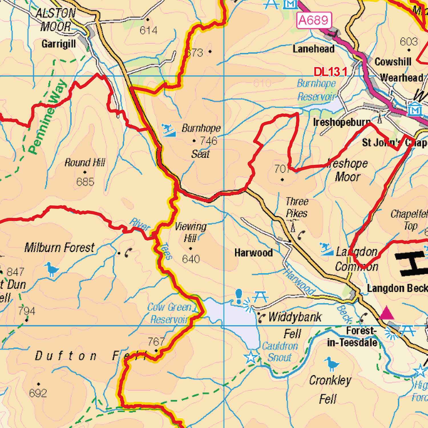 Darlington - DL - Postcode Sector Map (G73)
